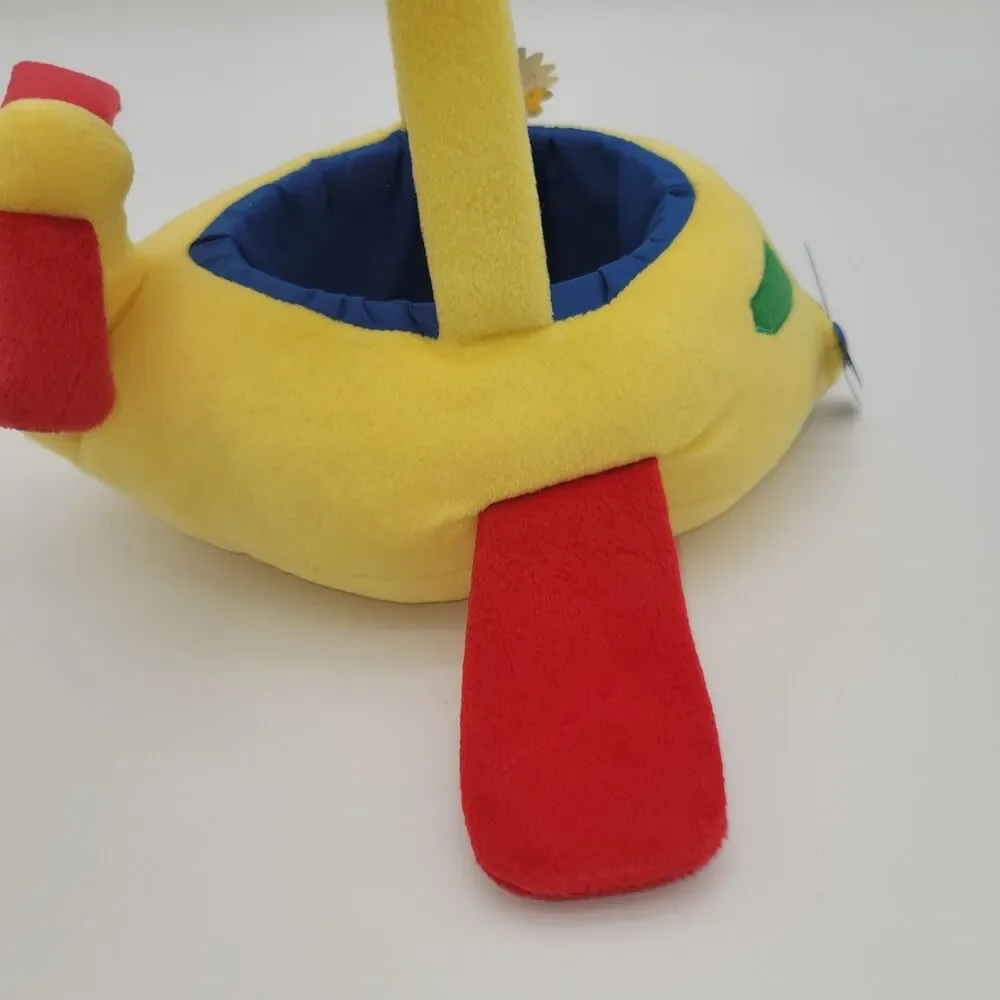Vintage 90’s Colorful Kids 13” Inch Airplane Plush Easter Basket, New With Tag
